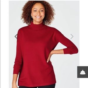 Cashmere sweater with mock neck
